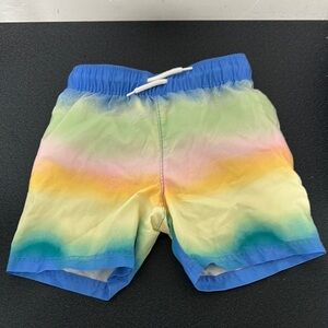 Old Navy Blue and Yellow Swim Trunks Relaxed Fit